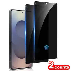 {Fingerprint unlock}2PCS Privacy Tempered Glass Screen Protector for Samsung Galaxy S25/s24/s23/s22 Ultra, Fingerprint Unlock, Anti-Spy, Shockproof, 9h Hardness, Tempered Glass Film