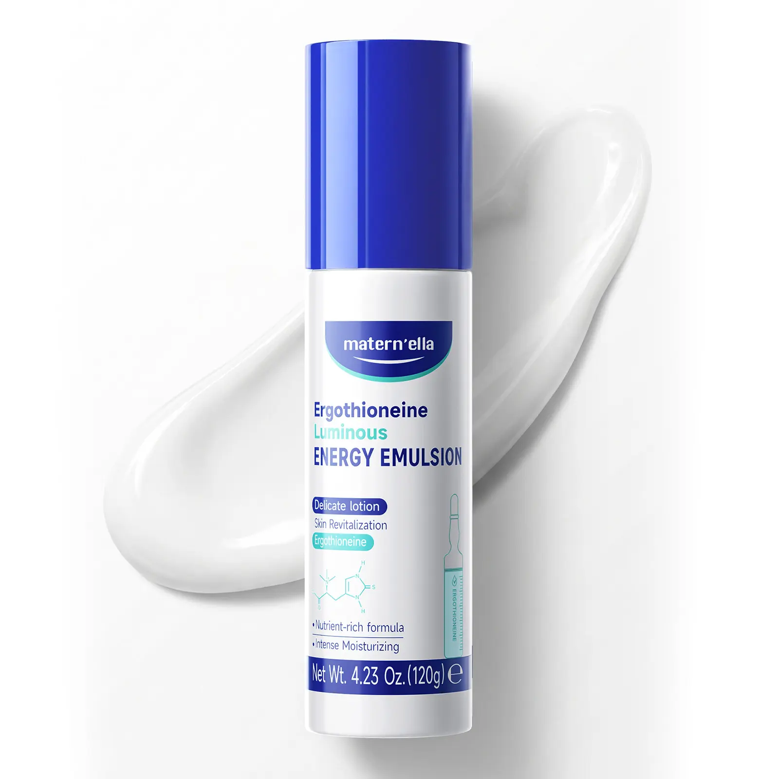 Matern'ella Ergothioneine Luminous Energy Emulsion 4.23 Oz 120g Delicate Lotion for Skin Revitalization and Intense Moisturizing