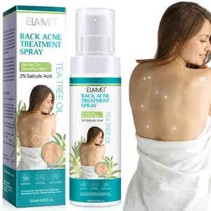 ELAIMEI Body Acne Spray (120ml), oil-control and skin-purifying formula that balances oil and moisture, reduces oil buildup, and prevents recurring breakouts; body acne spray, back acne spray