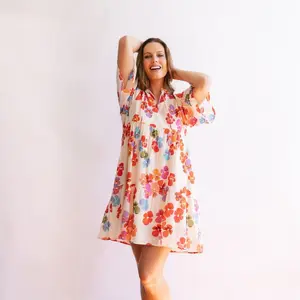 Rainbow Flower Bondi Dress