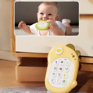 Baby Phone Toy with 12 Learning Modes, Soothing Lullabies, Interactive Buttons, Silicone Case, Sensory Educational Music Gift