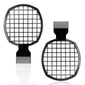 2Pcs Upgraded Twist Combs Hair Sponge Brush, Superior to Hair Sponge for Curls in Men and Women, Dual-sided Design, ABS Material, Ergonomic, Lasting Over a Year, 2 Combs Included