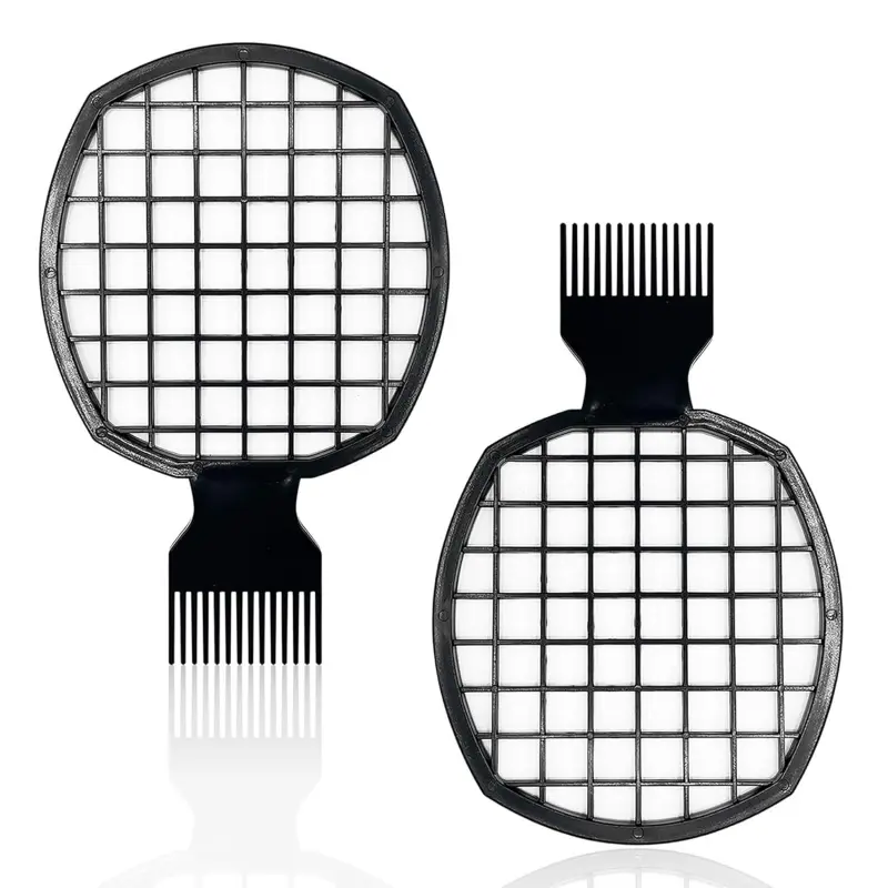 2Pcs Upgraded Twist Combs, Dual-Sided ABS Material Ergonomic Hair Styling Tool, Long-Lasting (Over 1 Year) Curl-Enhancing Tool for Men, Superior to Standard Hair Sponges, Default