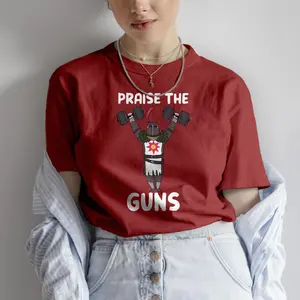 Praise The Guns Knights Lift Weights Armor T-shirt