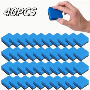 40pcs Magnetic Whiteboard Erasers, Mini Dry Erase Erasers, Chalkboard Cleansers, Magnetic Board Cleaners, EVA Dry Wipe Sponge for Students, Teachers, and Office, Classroom Use tiktokshopspringglowup
