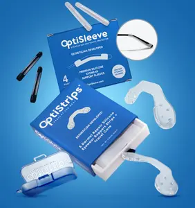 OptiComfort Bundle, OptiStrips + OptiSleeve, Soft Silicone Anti-Slip Glasses Pads, Anti-Slip Eyeglass Grip Pack, Ear Pad Covers & Nasal Strips