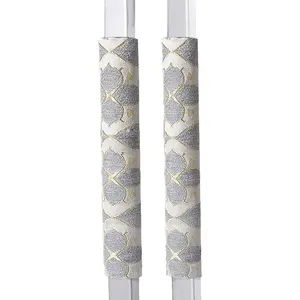 Refrigerator Door Handle Covers Handmade Decor Protector for Ovens, Dishwashers.Keep Your Kitchen Appliance Clean from Smudges, Food Stains (Quatrefoil)