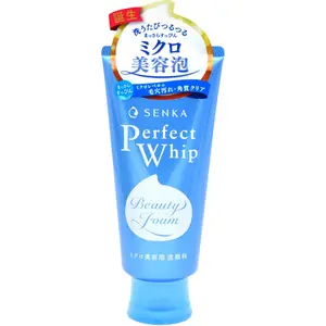 SENKA Perfect Whip Beauty Foam Facial Cleanser, 4.2oz Japanese Skincare Face Wash with Fragrance, Floral Scent, Hyaluronic Acid, Moisturizer for Radiant Skin