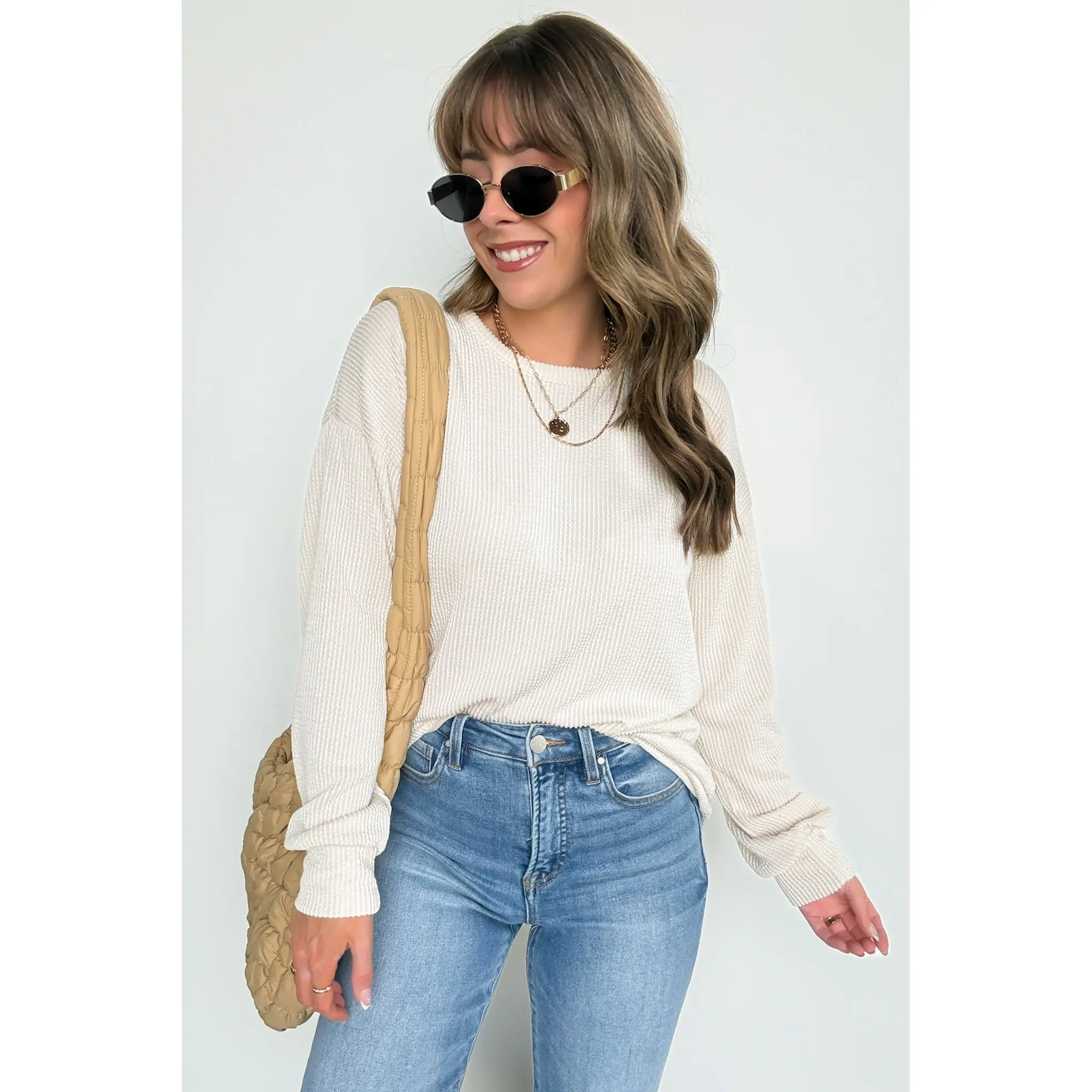 Taryn Ribbed Knit Puff Sleeve Top - FINAL SALE