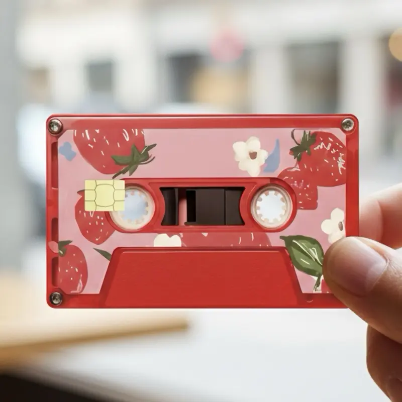 (2 Pack) Cute Cassette Tape Card Skins, High-Quality Vinyl Decals, Scratch-Resistant Water-Resistant Covers for Debit & Credit Cards, DIY Scrapbooking & Stamping Accessories
