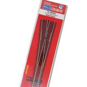 Peco  HO Scale Left Hand Unifrog Turnout - No.6 - Code 83