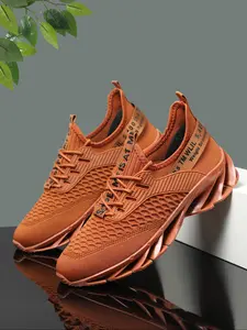 Men's Fashion Sneakers, Fluorescent Mesh Blade Shoes, Lightweight Breathable Running Shoes for Sports & Daily Wear