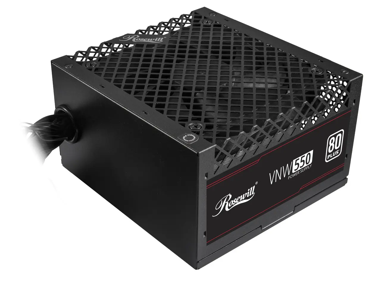 Rosewill VNW 550W 80+ White Certified, Non-Modular Active PFC Design, Low-Noise Gaming Power Supply, High Quality Electrolytic Capacitor, 120mm FDB Silent Fan - 5 Year Warranty - VNW550