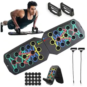 5-in-1 Portable Home Fitness Push-up Board System, Chest & Abdominal Strength Training Pushup Stands Gift for Men & Women