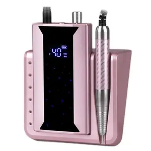 Professional Nail Drill, 85W Cordless Electric Nail File 40000RPM Rechargeable Portable Nail Drill Machine for Gel/Acrylic Nails Salon Level