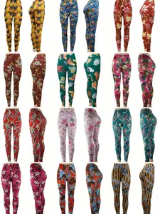 12-Pack Random color One Size Floral Leggings Mixed Colors Women's Fashionable Comfortable Leggingscolor