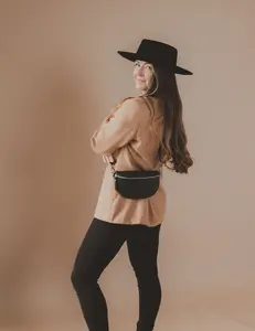 Black Italian Leather Crossbody Bag