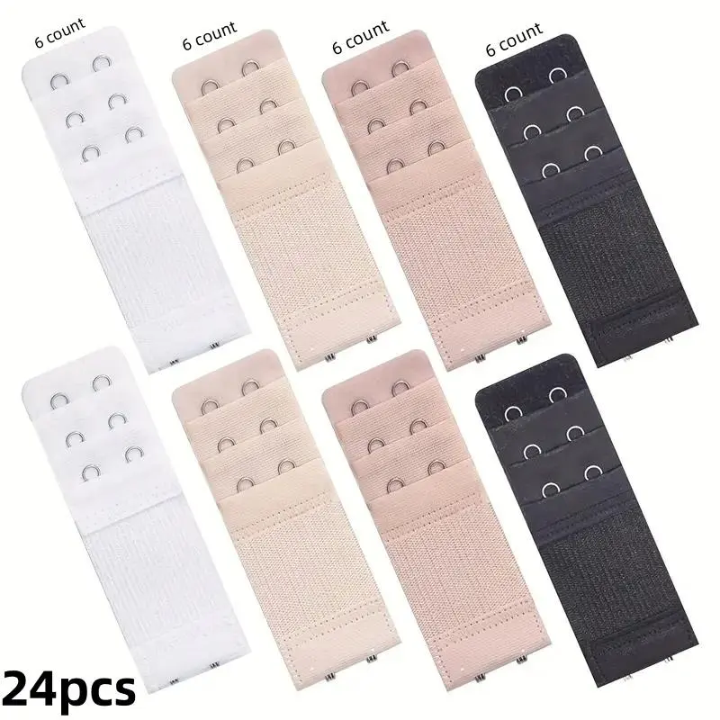 24pcs Womens Bra Extender Set for Customizable Fit, Luxurious Comfort, Elastic Adjustable Support Straps for Daily Wear, Womenswear