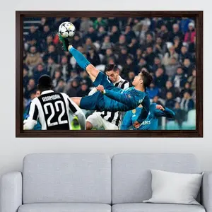 Cristiano Ronaldo Wall Art, Ronaldo Poster, Football Poster, bicycle kick, Canvas Home Decor, Overhead Kick Cristiano Ronaldo