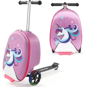 VEVOR Kids Luggage Set, 5 Piece, 18 Inch Hardside Rolling Wheels Suitcase with Backpack U - shape Pillow, Unicorn Kids Carry on Luggage Set, Holiday Birthday Gift for Girls Boys, Airline ApprovedVEVOR Super Brand Day