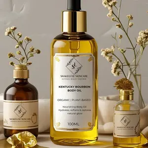 ShakeLuxe Skincare Kentucky Bourbon Body Oil with Aged Oak, Vanilla, and Caramel Scent - Rich and Indulgent Formula for Soft and Hydrated Skin