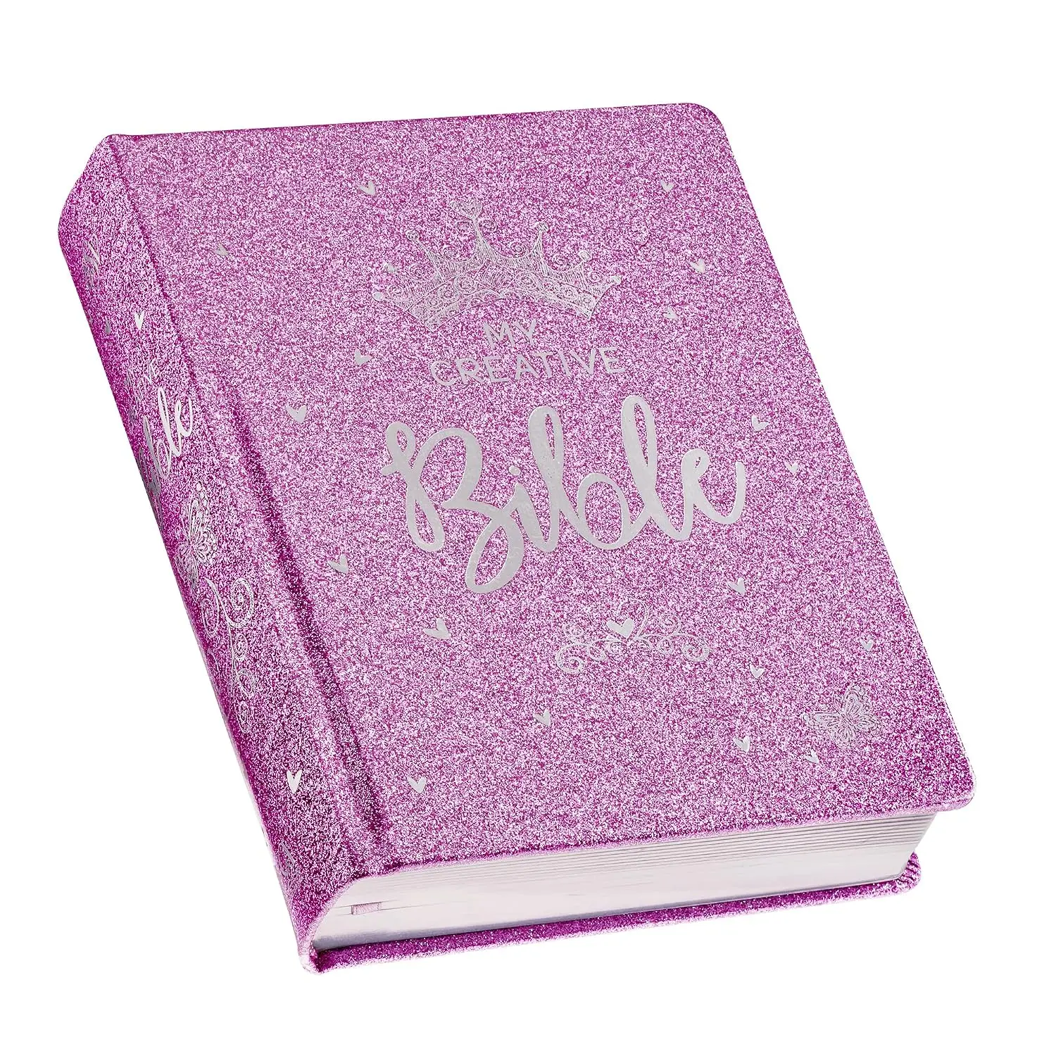 ESV My Creative Bible for Girls - Hardcover Faux Leather Journaling, Coloring & Devotional Bible with Ribbon Marker, Purple Glitter, 366 Devotions, 66 Memory Verses, 2-Inch Margins, Ideal Gift, Christian Art, 300 Lined Illustrations, 50 Women Of The Bible