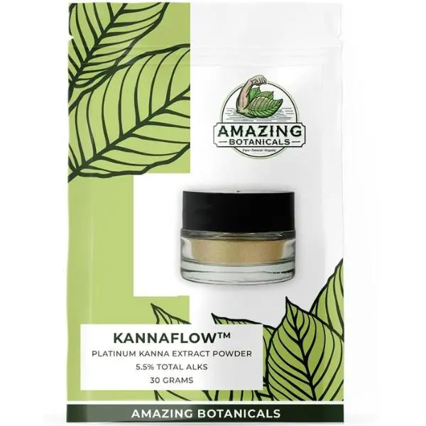 Amazing Botanicals Sceletium Tortuosum Edible Fitness & Dietary Supplement - 5.5% Active Alkaloid, 25mg per Serving, 30g, CGMP Certified, Mood Boost, Healthcare Support, Includes Convenient Dosing Spoon, Fitness Supplement