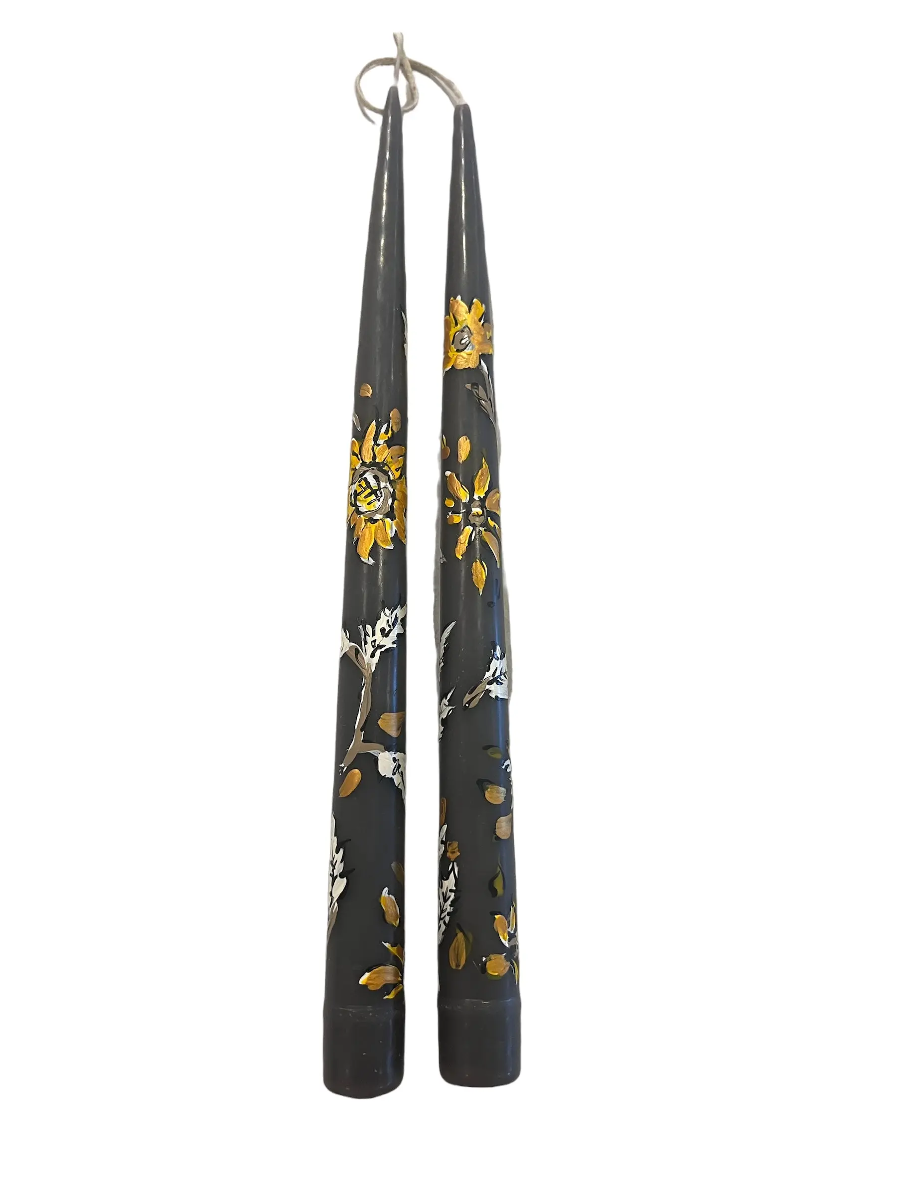 Hand Painted Candles Pair