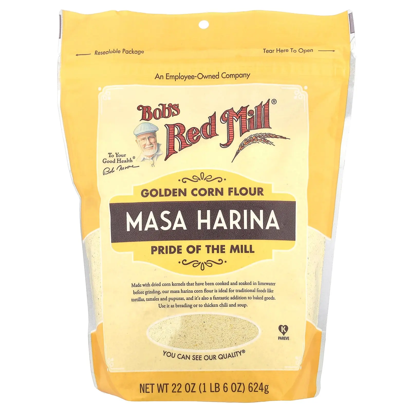 Bob's Red Mill Golden Corn Flour, Masa Harina, 22 oz (624 g) Bob's Red Mill Golden Corn Flour, Masa Harina, 22 oz (624 g)
