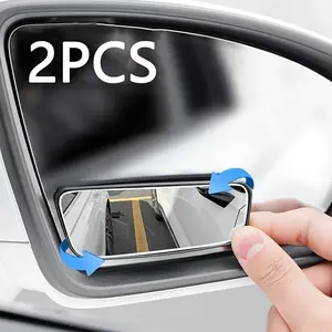 Car Blind Spot Mirrors, 2 Elliptical Universal Front Mount, Adjustable Wide Angle Side Rear View Mirror, Suitable for Various Car Models, Car Accessories