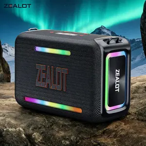 ZEALOT Portable Bluetooth Speaker, 120W HIFI Stereo & Powerful Bass, IPX7 Waterproof, 40H Playtime with 24000mAh, RGB Lights for Camping, Party & Pool.