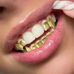 European and American Hip Hop Tooth Jewelry, Pointed Teeth Set, Rap Singer Style Dental Accessories, Model Xinghao 2