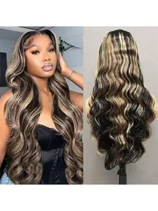 7x6 Wear and Go Glueless Wigs Human Hair 1B/27 Balayage Lace Front Wigs Human Hair Pre Cut Lace Glueless Wig  Real Pre Bleached Body Wave Highlight Wig, Piano Balayage Wigs