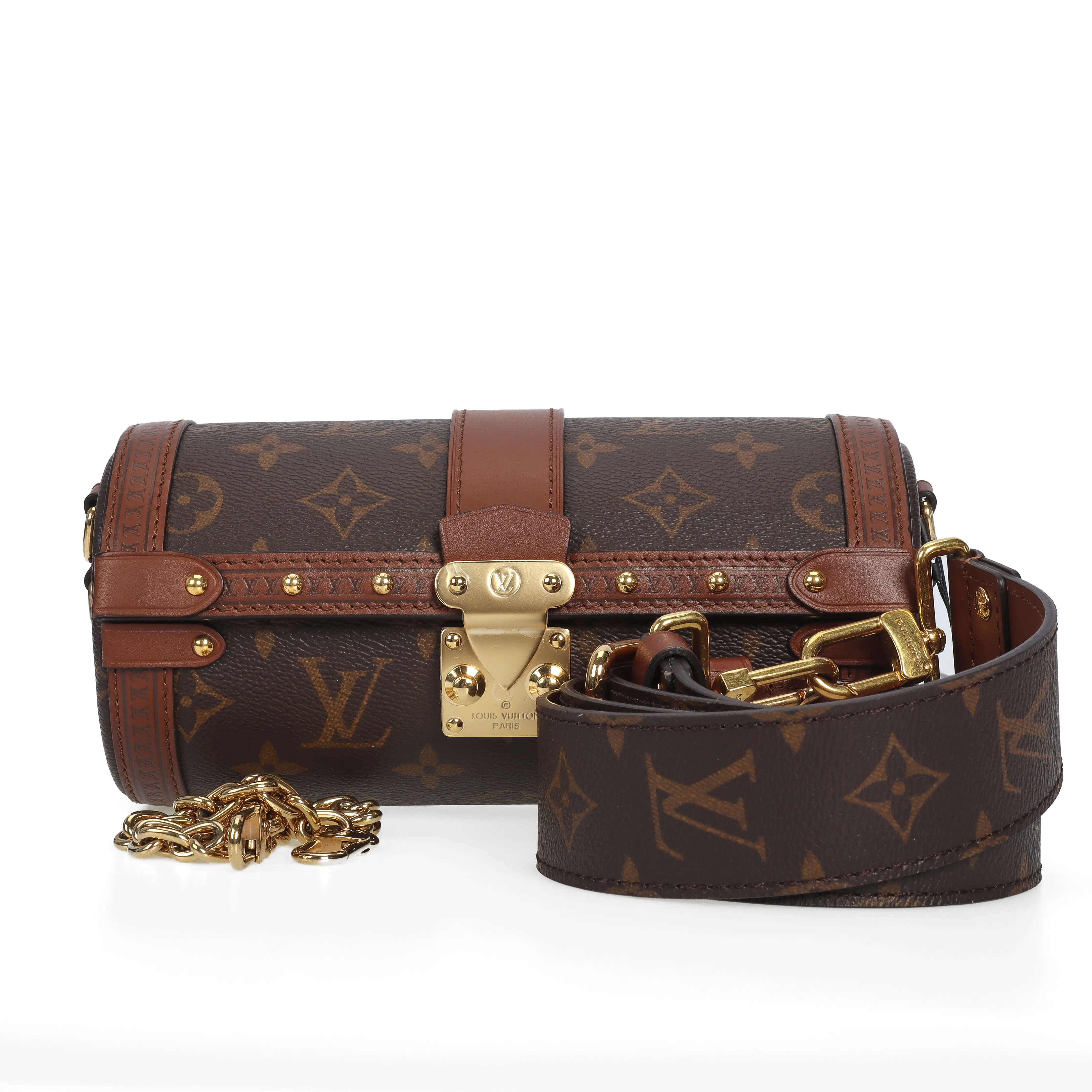 Pre-owned Louis Vuitton Coated Canvas Shoulder bags Papillon Brown Monogram 61616980