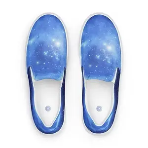 Celestial Deep Space Shoes - Blue Galaxy Design Comfortable Slip-On Sneakers for Men and Women