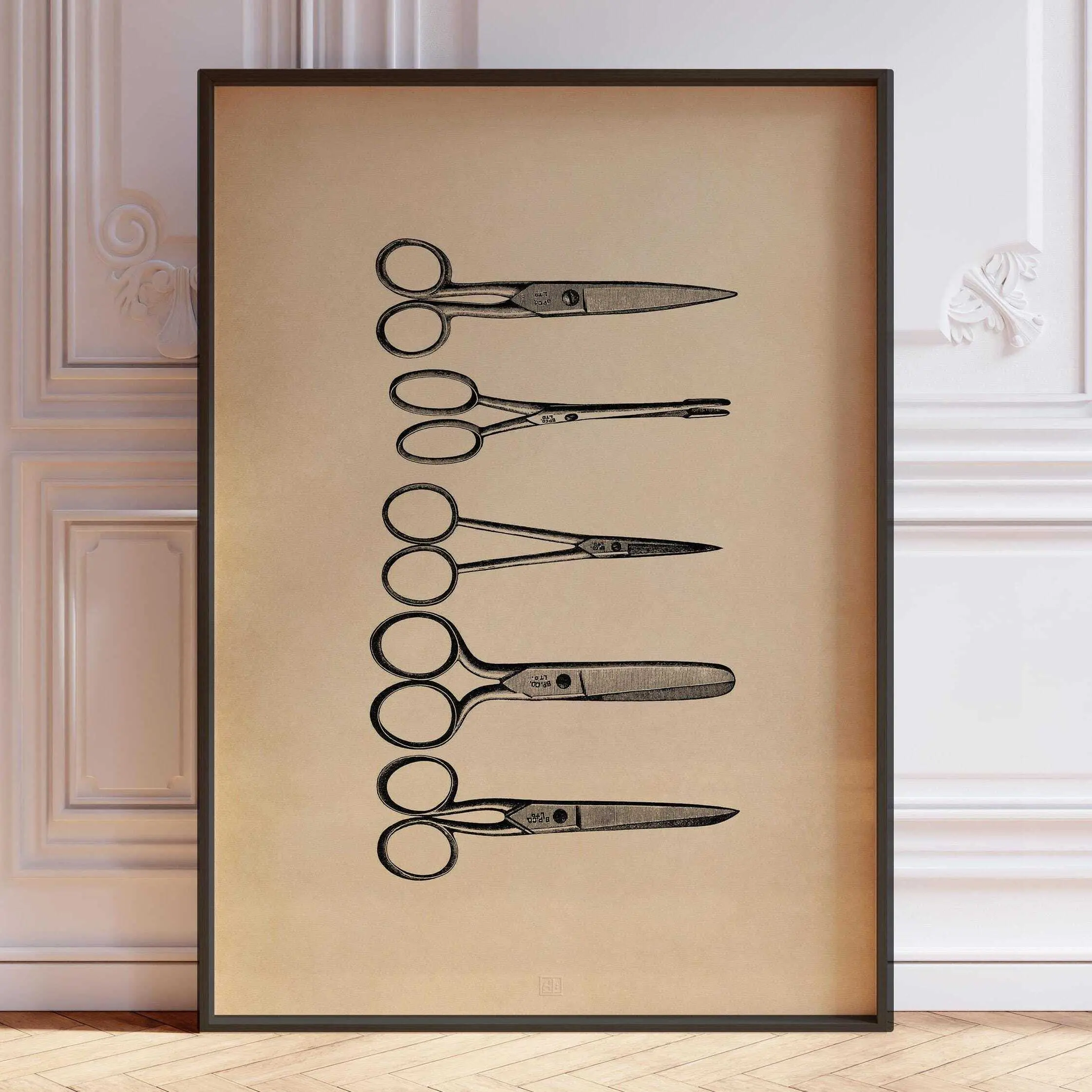 Scissor Print Wall Art | Sewing Scissors Poster Craft Room Wall Decor | Vintage Hair Salon Decor | Gift for Hairdresser | PRINTED POSTER