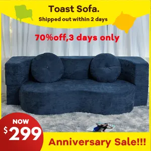 【Clearance sale】toastsofa 2-in-1 Convertible Corduroy Sofa Bed – Foldable Boneless Loveseat with Cloud-Compression for Comfort, Convenient & Practical No Assembly Required – Space-Saving chic Couch for Living Room, Bedroom, or Apartment