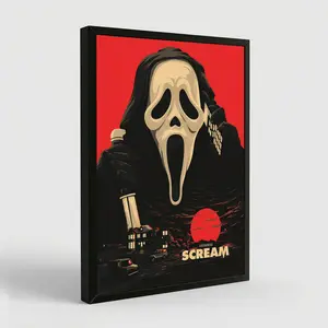 Scream 6 Horror Movie Canvas Poster, 80's Class Movie Canvas Print for Dorm Living Room Bedroom Home Wall Decor, Scream 6 Fans Prefect Gifts
