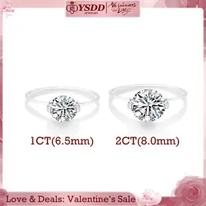 【#452 Invisible Ring】1-2CT Moissanite Enhanced Nylon Thread Band vvs Synthetic Moissanite Rings in 925 Sterling Silver Invisible Ring