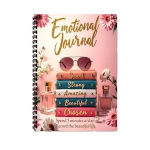 Elegant Spiral-Bound Emotional Journal Notebook, Self-Care Daily Record Book, Stylish Women's Diary, Perfect for Personal Growth