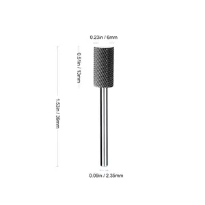 Maika’s Nails Médium Carbide Drill Bit 0.23in x 0.5in x 1.53in for Nail Art Tools