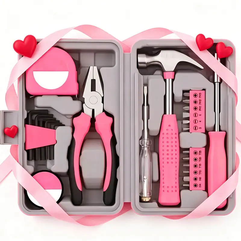 24PCS Tool Set—A home DIY tool set with a storage case, perfect for women, families, garages, offices, and college dorms—whether you’re a skilled DIYer or just starting out, you’ll be able to tackle any DIY project with confidence.