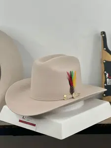 RDR Copa Alta 6X El Patron Virgen De Guadalupe Silverbelly White Cap Black Box 4 Inch Brim 5 Pulgadas Crown 3 Piece Buckle