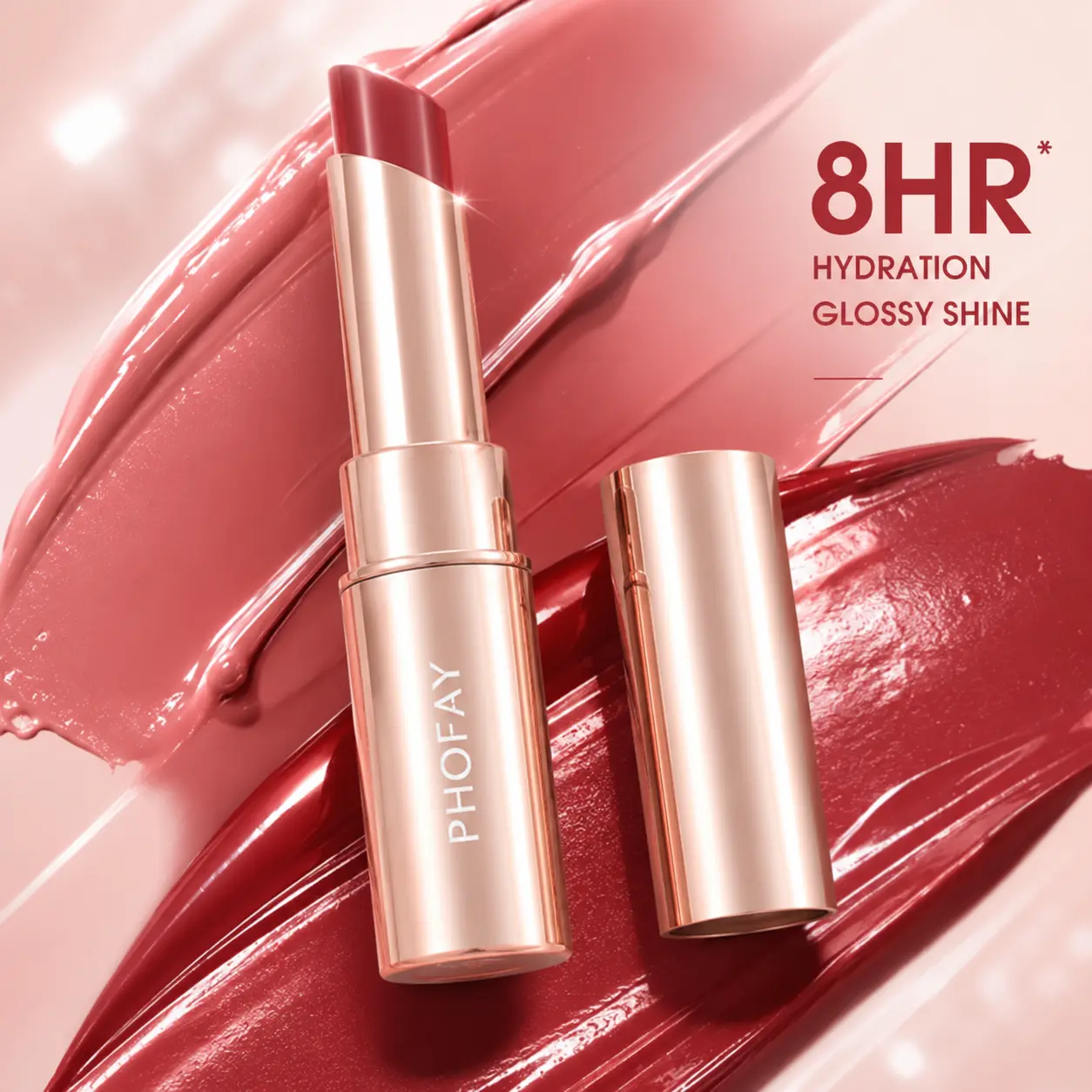 PHOFAY Long-Lasting Lip Stain Masque, Waterproof & Transfer-Proof Lip Tint with Hydrating Vegan Formula for Soft, No-Fade Lips