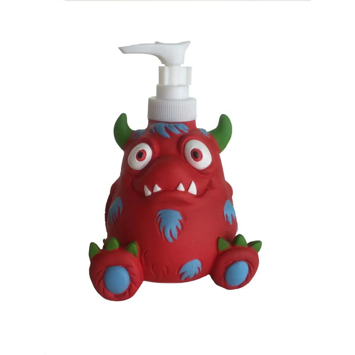 212 MAIN Freestanding Polyresin Whimsical Soap Container & Lotion Dispenser, Easy-Cleaning Bathroom Accessory with Adorable Design, Holds Up to 3 Toothbrushes, Kids' Decor (Model 70026)