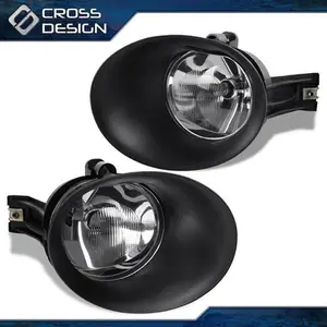 CROSSDESIGN Fit For 02-08 Dodge Ram 1500 03-09 2500 3500 Glass Bumper Fog Lights