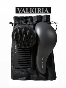 Valkiria VK Hair Brushes Premium Combo Set - Versatile High Quality Brushes for Easy Styling & Grooming - Ideal for Daily Hair Care - Unisex