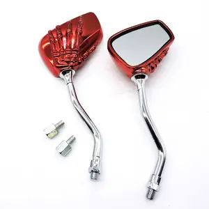 2 general-purpose skull bicycle/motorcycle rearview mirrors, suitable for most bicycles/motorcycles, fashionable riding accessories, and necessary equipment for outdoor riding.