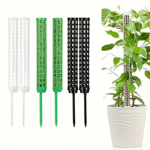 8pcs Connectable Moss Column Plant Support Sticks, Bamboo Backing Vine Climbing Pole, Natural Garden Decor & Gardening Tools