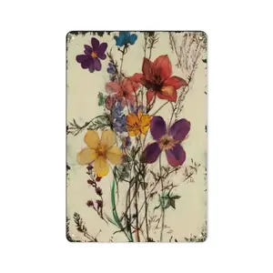 2D Flat, 1pc Vintage Floral Metal Wall Art - Rustic Farmhouse Decor with Beige Background - Easy Hang Installation - No Wiring Needed - Office - Ideal Housewarming Gift for Nature Lovers, Farmhouse Ornaments Decoration Artistic